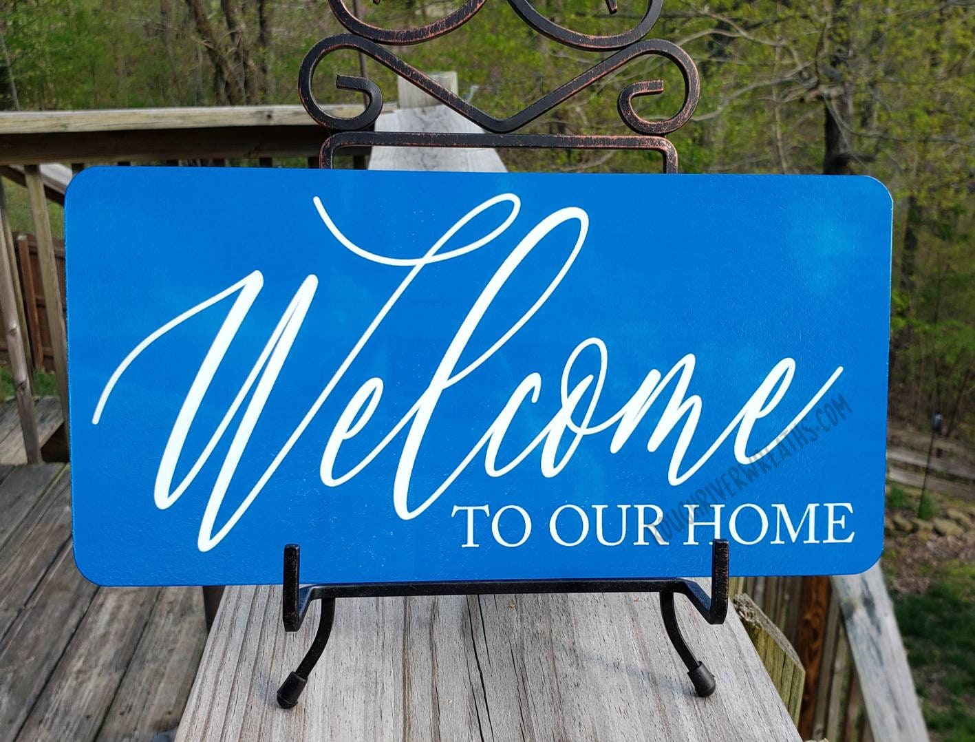 to our Home Wreath Sign to our Home Sign Etsy