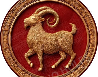 Year of the Goat 2027 Lunar New Year Aluminum Wreath Sign, Chinese New Year, Wreath Making