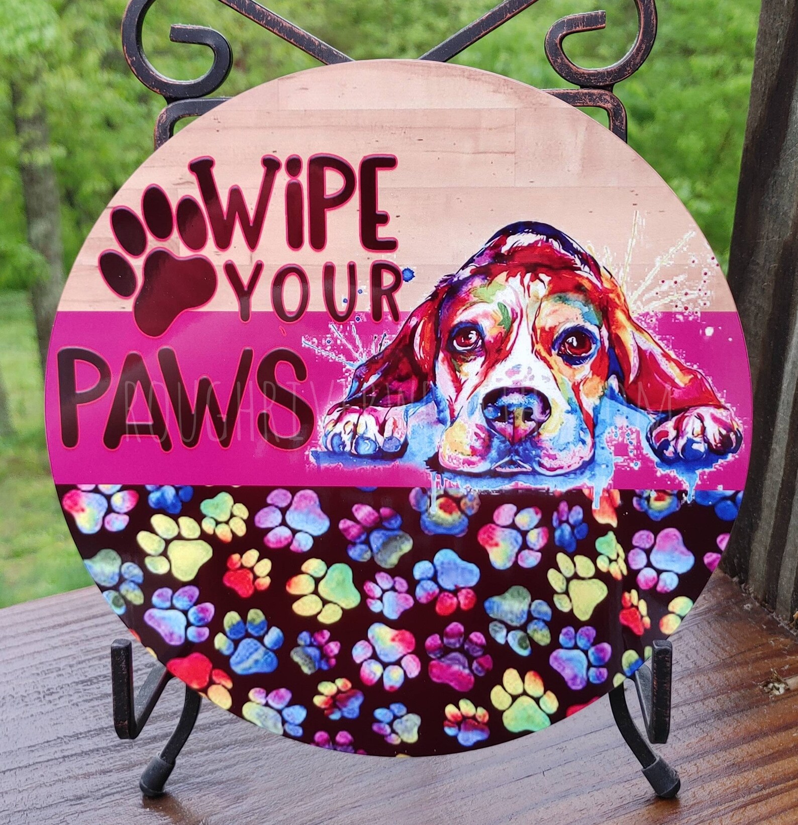 Colorful Dog Sign Dog Wreath Sign Dog Sign Dog Sign for Etsy