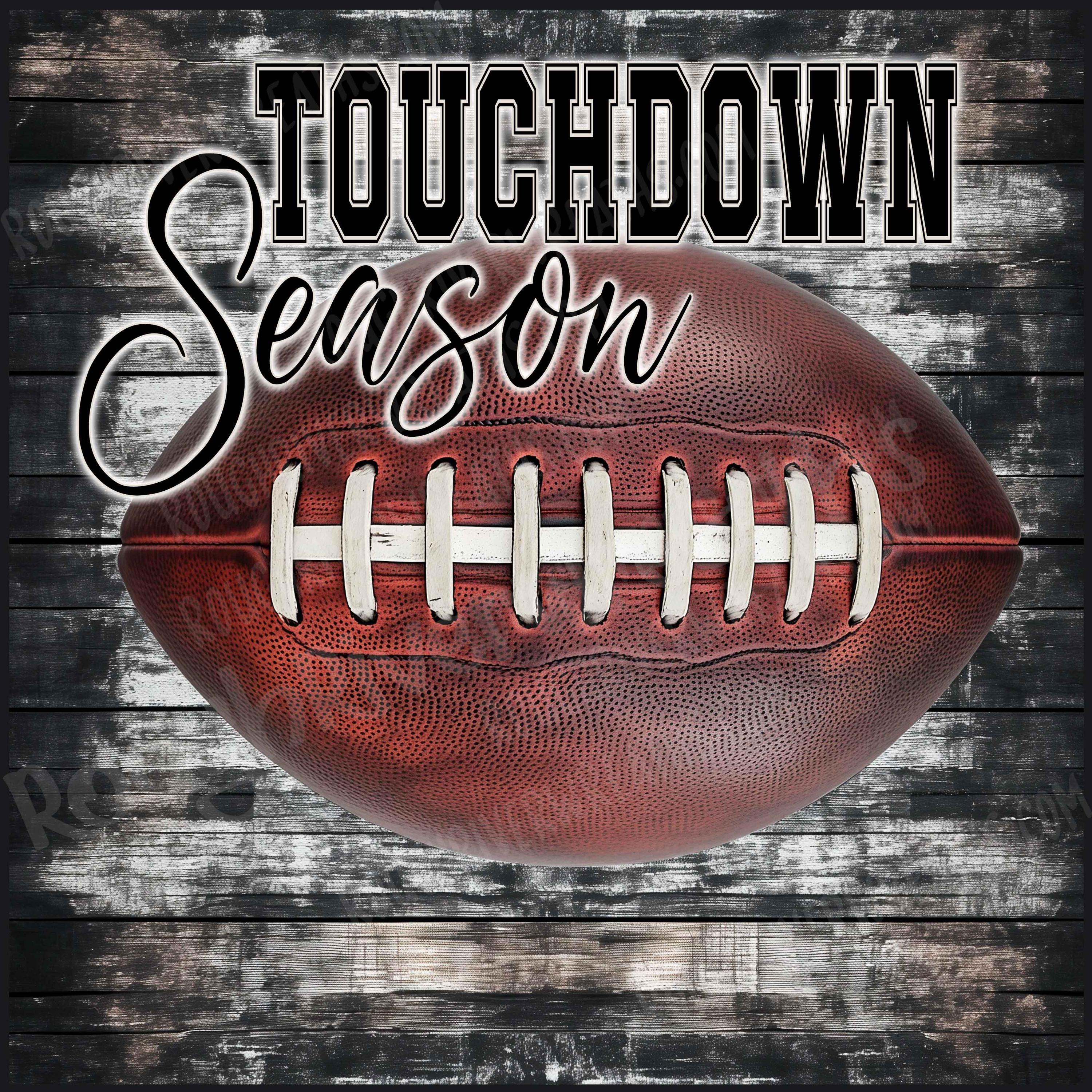 Football Wreath Sign - 12x12 Square Touchdown Sign - Aluminum Sign for Wreath Making - Rustic Football Wreath Sign - Touchdown Season Sign