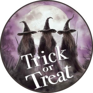 Cute Witches Wreath Sign, Happy Halloween Wreath Sign, Trick or Treat Wreath Sign, Halloween Sign, Aluminum Sign for Wreath Making