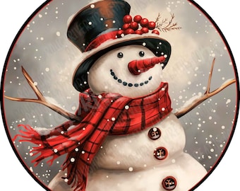 Snowman Welcome Wreath Sign, Snowman, Christmas Snowman Wreath