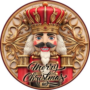 Nutcracker Wreath Sign, Christmas Wreath Sign, Nutcracker Sign, Holiday Wreath Sign, Traditional Christmas, Aluminum Sign for Wreath