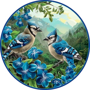 Letrero de corona de arrendajo azul, letrero de corona, letrero de arrendajo azul para corona, letrero de bosque de arrendajo azul, letrero de aluminio para corona, coronas de río áspero