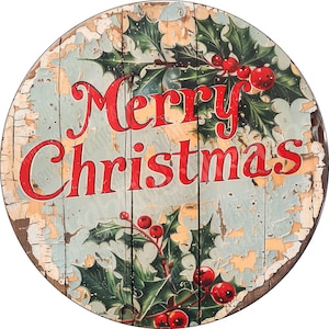 Merry Christmas Distressed Wreath Sign, Christmas Accent Sign, Holiday Sign, Aluminum Sign for Wreath Making