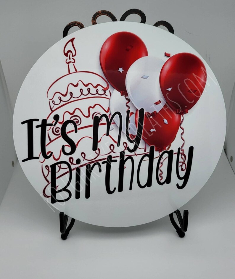 Happy Birthday Wreath Sign Birthday Party Decorations Etsy