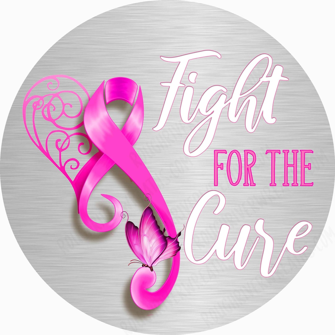 Breast Cancer Awareness Aluminum Sign, Flat-lightweight-no Holes-wreath ...