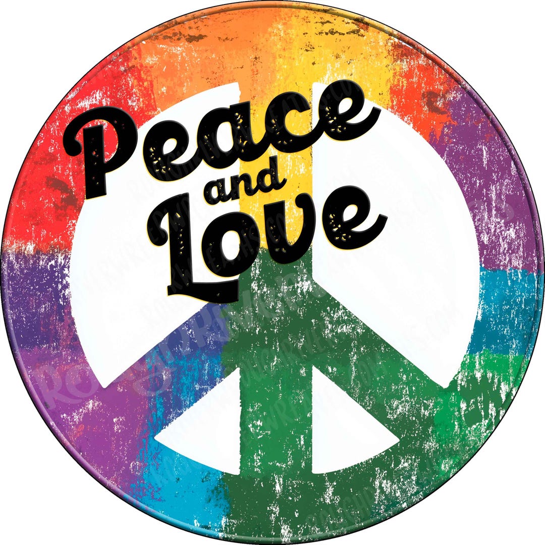 Rustic Peace Sign Wreath Sign, Peace and Love Sign, Everyone Welcome ...