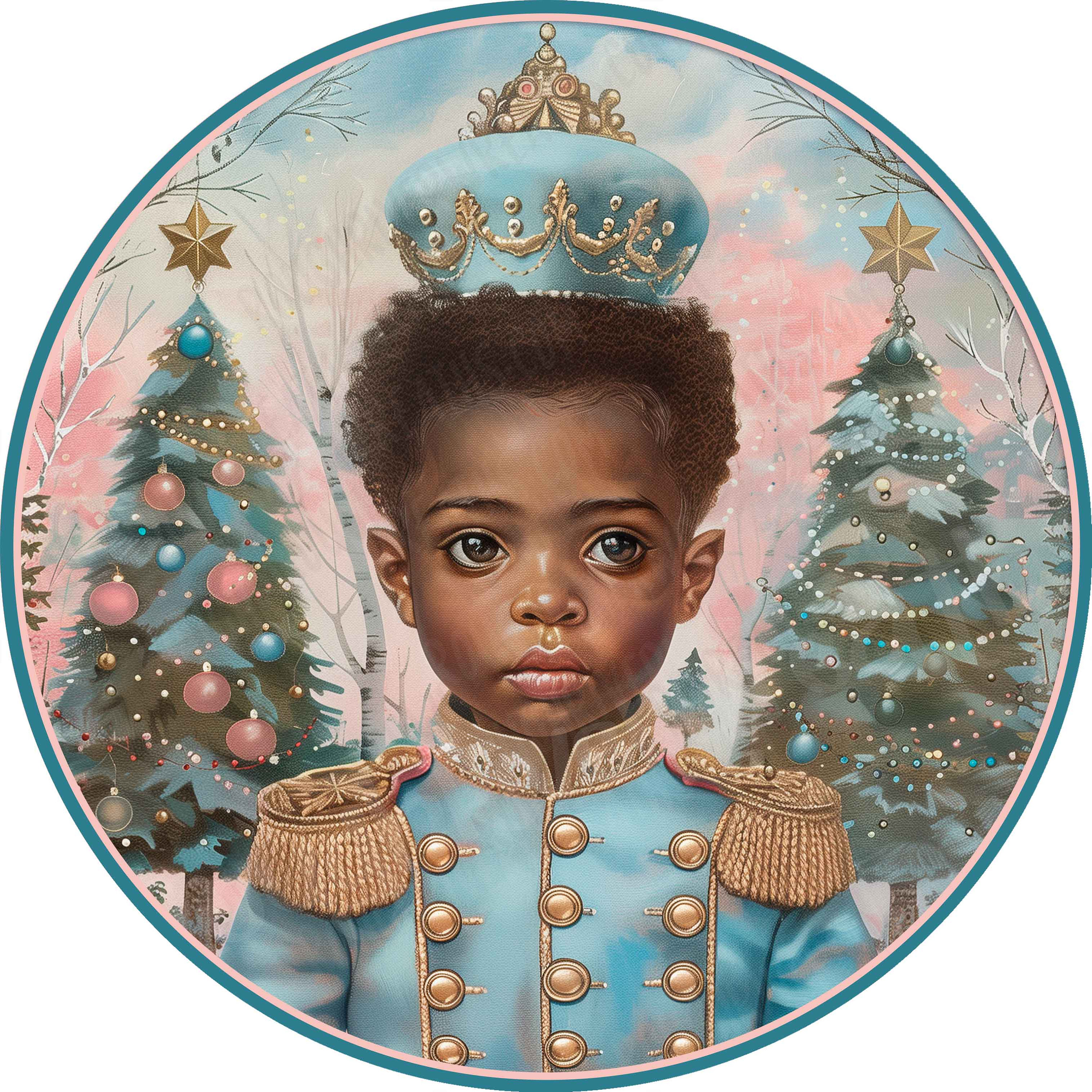 Toy Soldier Wreath Sign, African American Nutcracker Christmas Wreath Sign, Nutcracker Sign, Traditional Christmas, Tin Soldier Wreath Sign