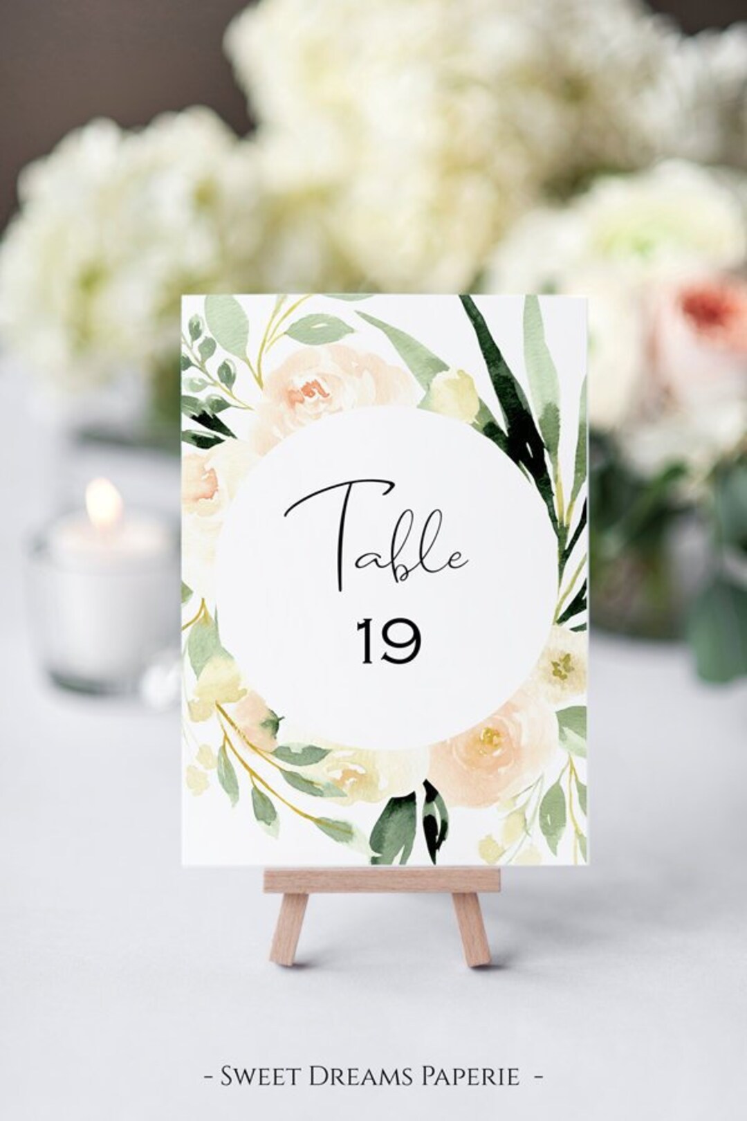 Wedding Table Numbers, Printable Table Numbers, Instant Download, DIY ...