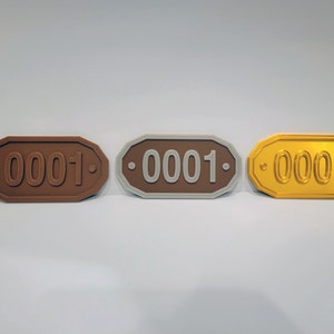 3D Printed Door Plaque / Sign similar to Roblox Doors - 6&quot; Wide Room Number