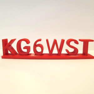 Custom Ham Radio Call Sign for Desk / 3D Printed Amateur Radio Plaque