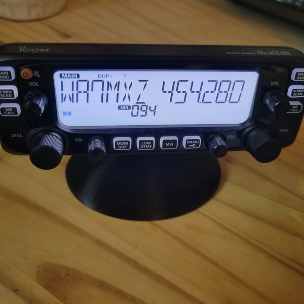 3D Printed Icom IC-2730 Desk Stand - IC2730A Transceiver Ham Radio Faceplate Mount