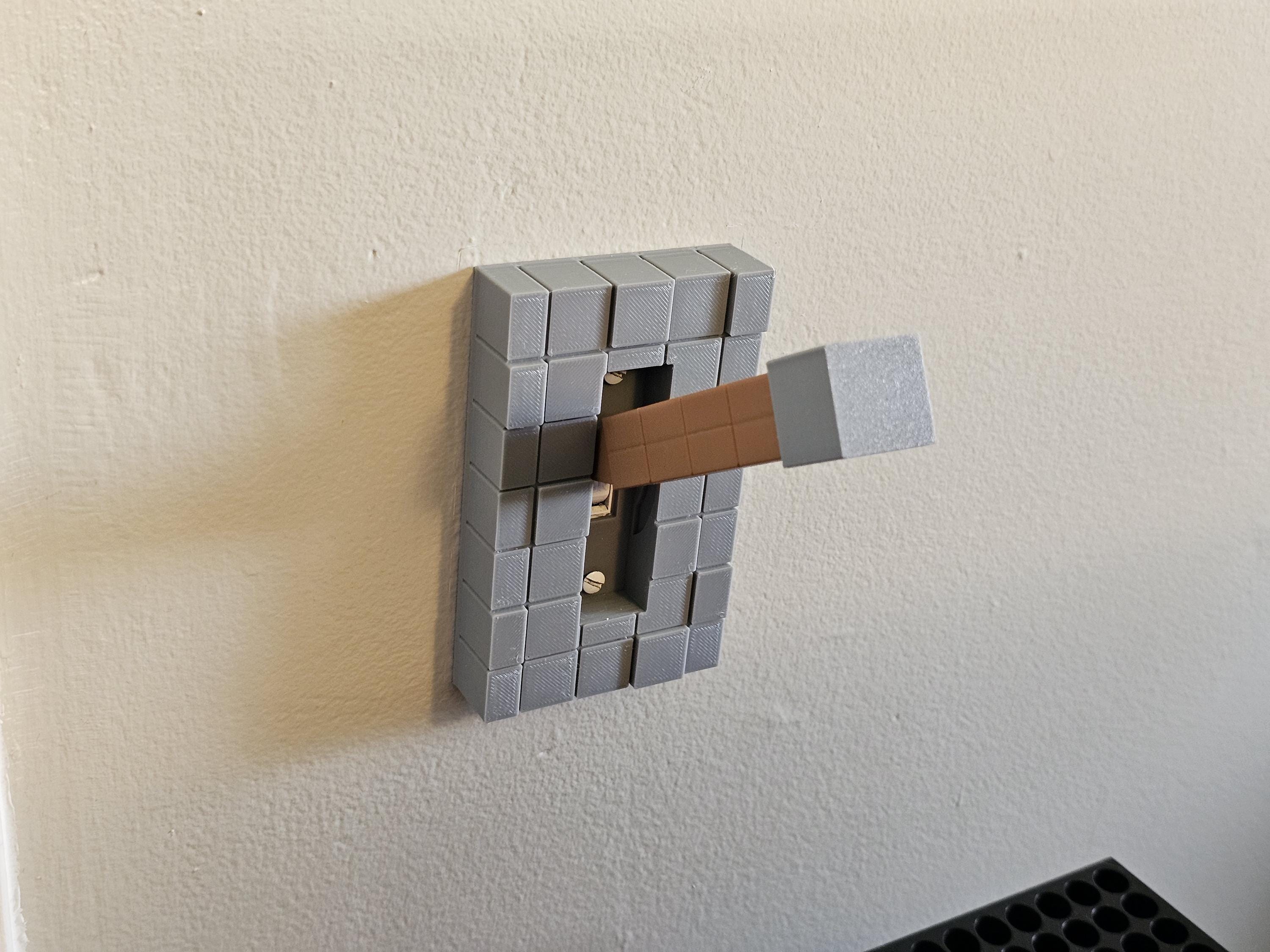 Pixel Block Light Switch Cover: 3D Printed Gaming Decor - Etsy