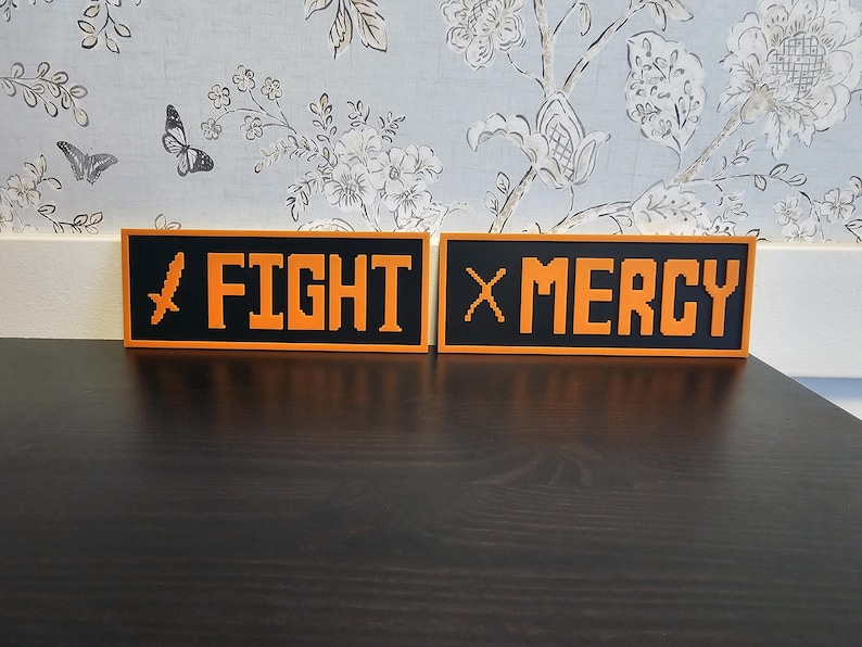 Undertale Battle Menu Sign: 3D Printed Gaming Decor - Etsy