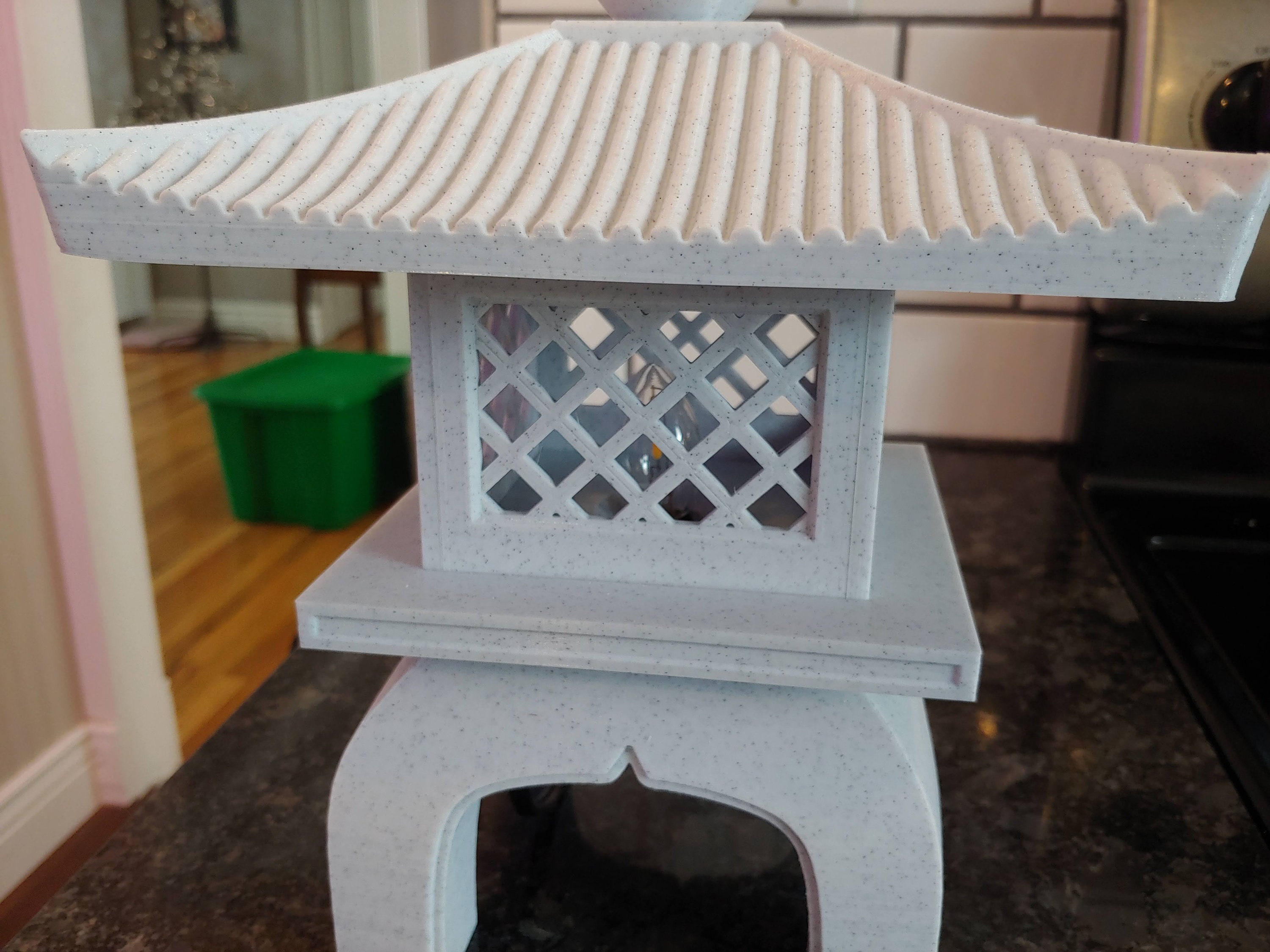 3D Printed Japanese Garden Lamp W/ E12 Light Base and LED Etsy