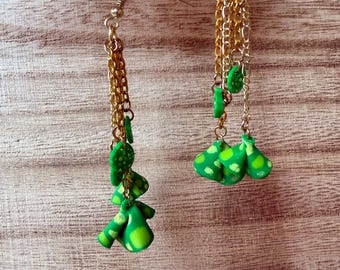 Abstrakte Ohrringe aus Polymer Clay