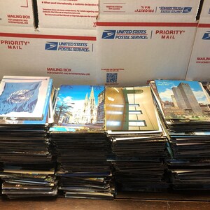 Lot of 500 + Vintage & Chrome Postcards , Unused and Used .