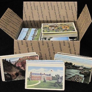 Lot of 50 + USA Vintage Postcards 1900s - 1970s. Divided Backs , Linens ,White Border, Chrome, Holiday,