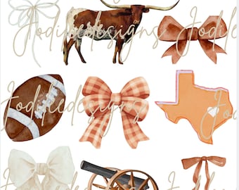 Texas | Bows | Football PNG