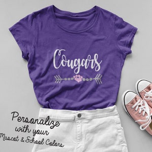 Custom T-Shirt, Spirit Wear, School Spirit, Printed T-shirt, Spiritwear, Customizable, School Mascot Shirt