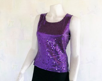 plum sequin top