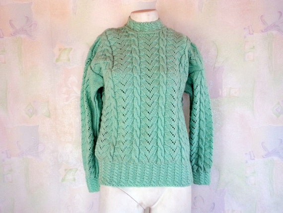 mint green knit sweater
