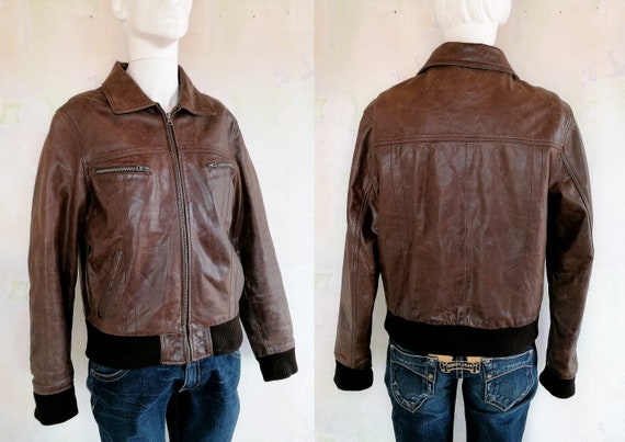 Serge Pariente Leather Jacket, Vintage Men's Jacke