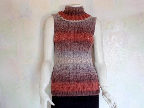 Sleeveless Turtleneck Sweater Women's Sleeveless T