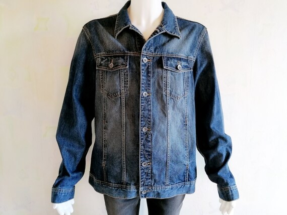 Vintage hombres chaqueta de mezclilla azul por ANGELO LITRICO | Etsy España