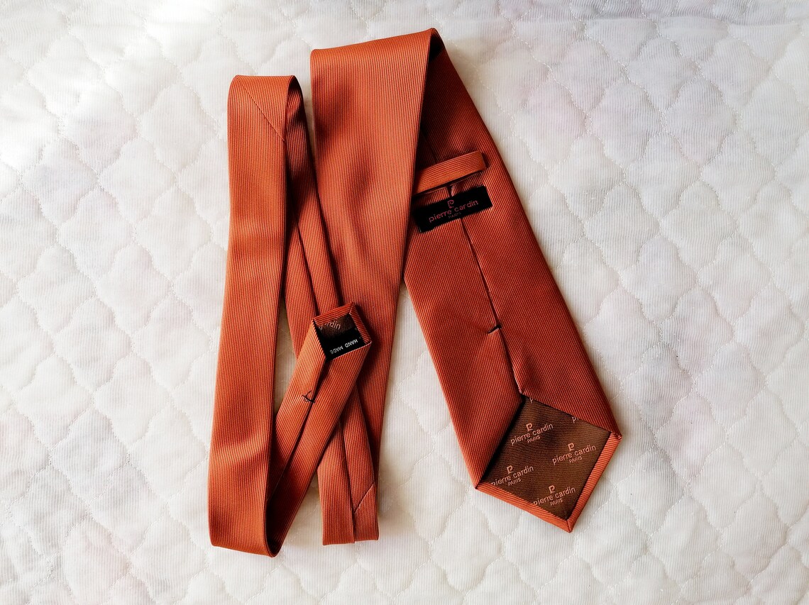 Pierre Cardin Paris Necktie Copper Color Silk Tie Vintage | Etsy