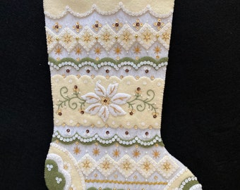 Finished Bucilla Christmas  Stocking - Holiday Glitz -  Personalization Optional