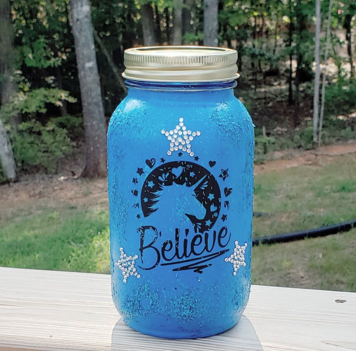 Believe In Magic Mason Jar Etsy