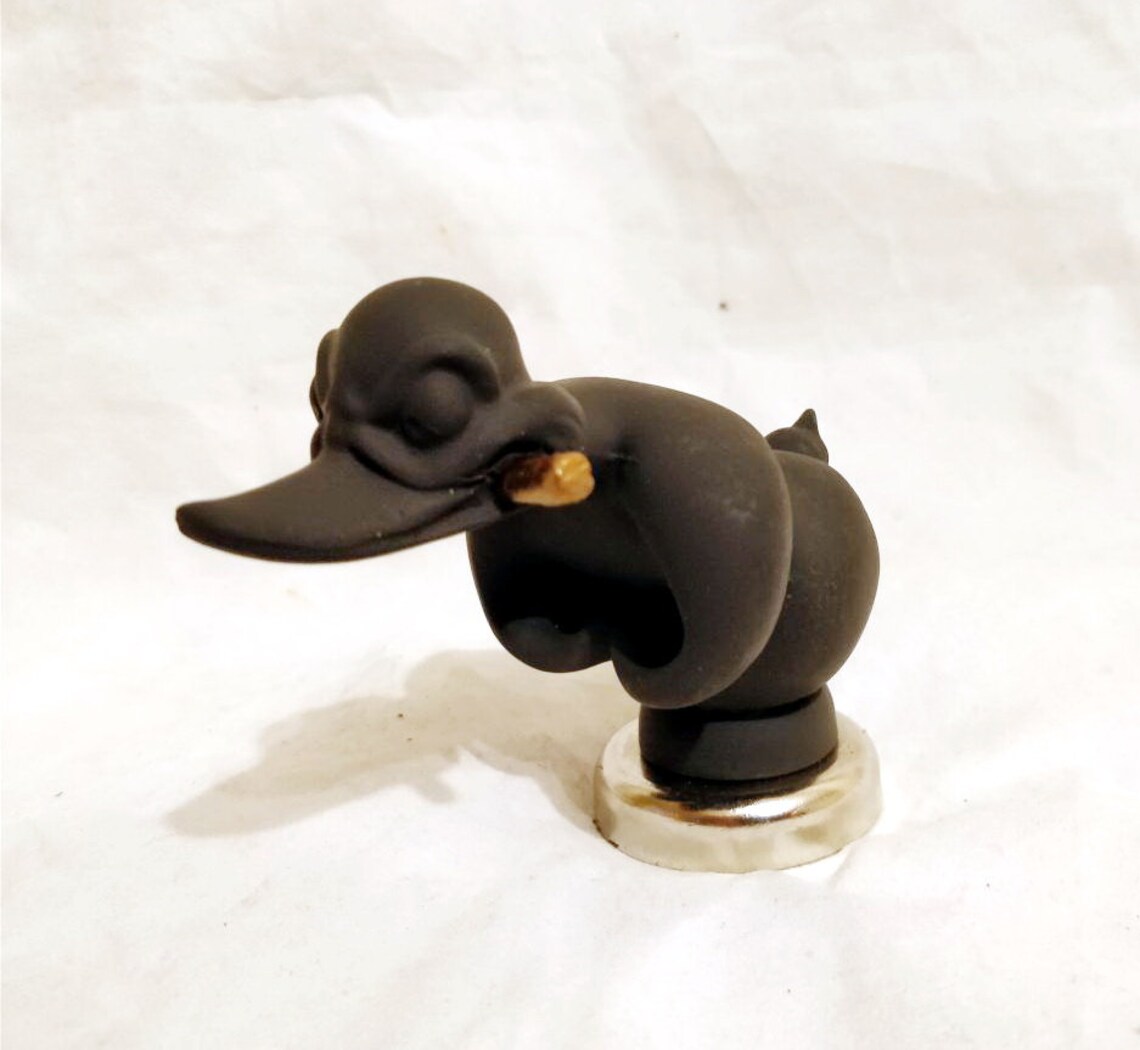 Black Matte Convoy Duck Car hood mascot Car hood figurine Etsy