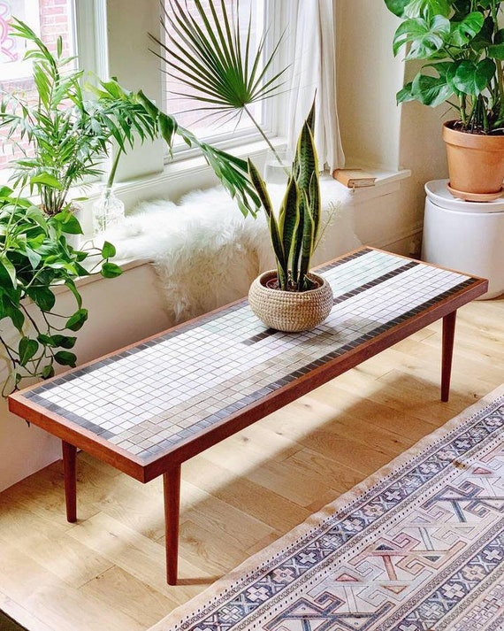 Vintage Ceramic Mosaic Tile Coffee Table by Martz Mid Etsy