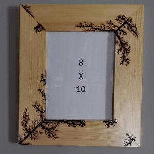 8"x10" Lichtenberg Picture Frame, Fractal Picture Frame