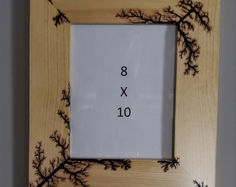 8"x10" Lichtenberg Picture Frame, Fractal Picture Frame