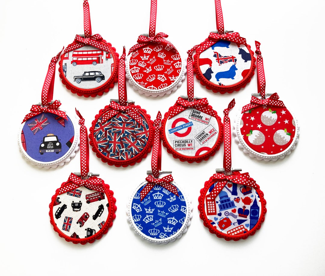 British Christmas Ornaments With Crowns Union Jacks and Etsy