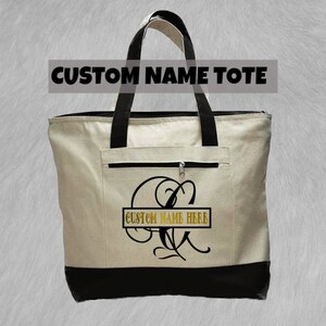 Personalisierte große Tragetasche für Hochzeiten, besondere Anlässe oder jeden Tag mit Monogramm und Namen