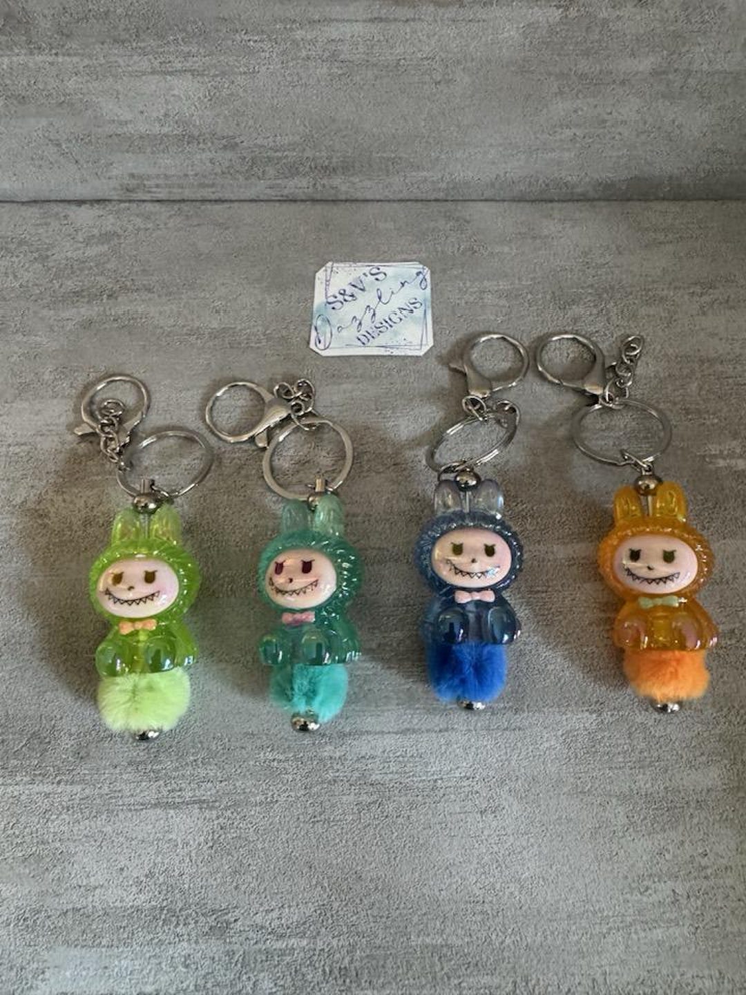 Labubu Keychain Kit Labubu Acrylic Keychains - Etsy