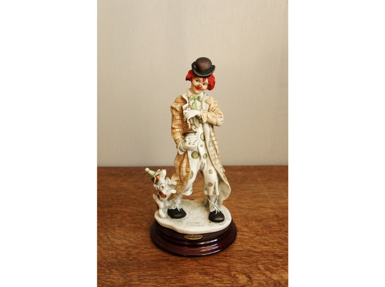 Clown Jerry mit Hund Giuseppe Armani Florence Capodimonte Etsy