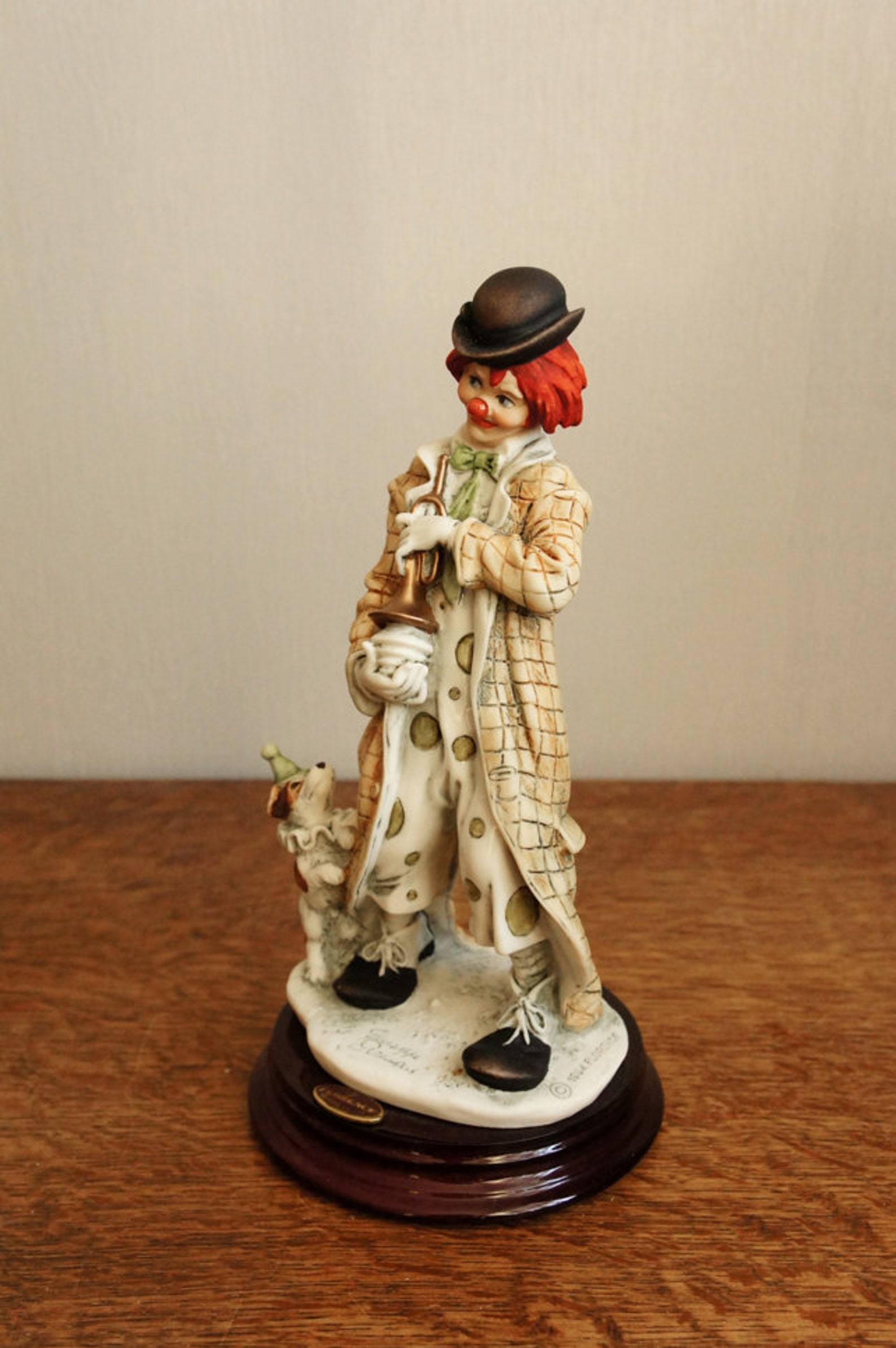 Clown Jerry mit Hund Giuseppe Armani Florence Capodimonte Etsy