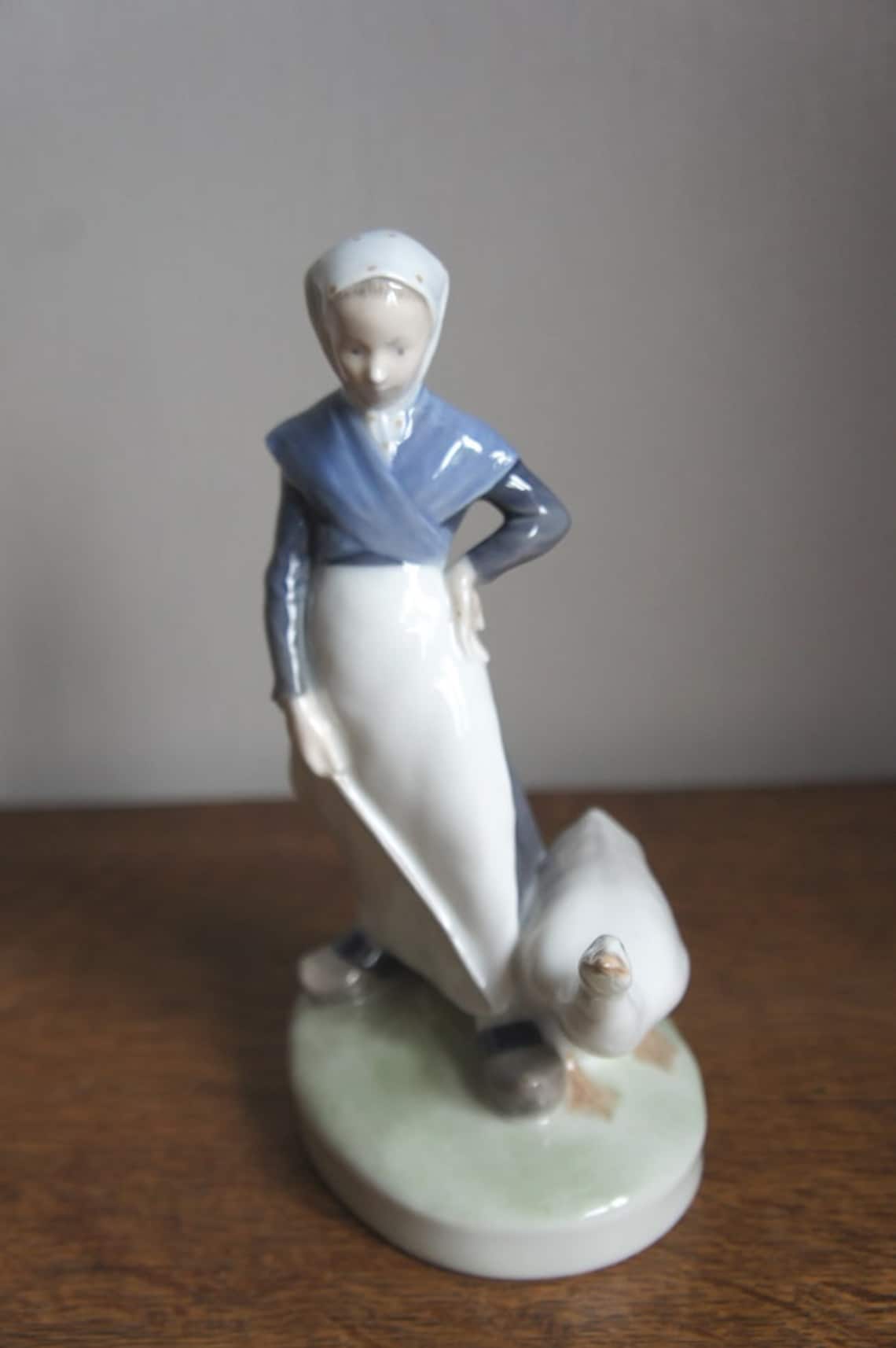 Girl with goose Royal Copenhagen porcelain figurine statuette Etsy