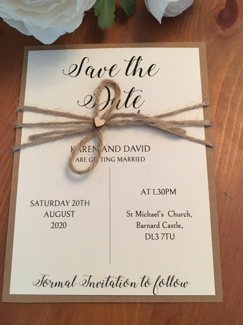 Rustic save the date