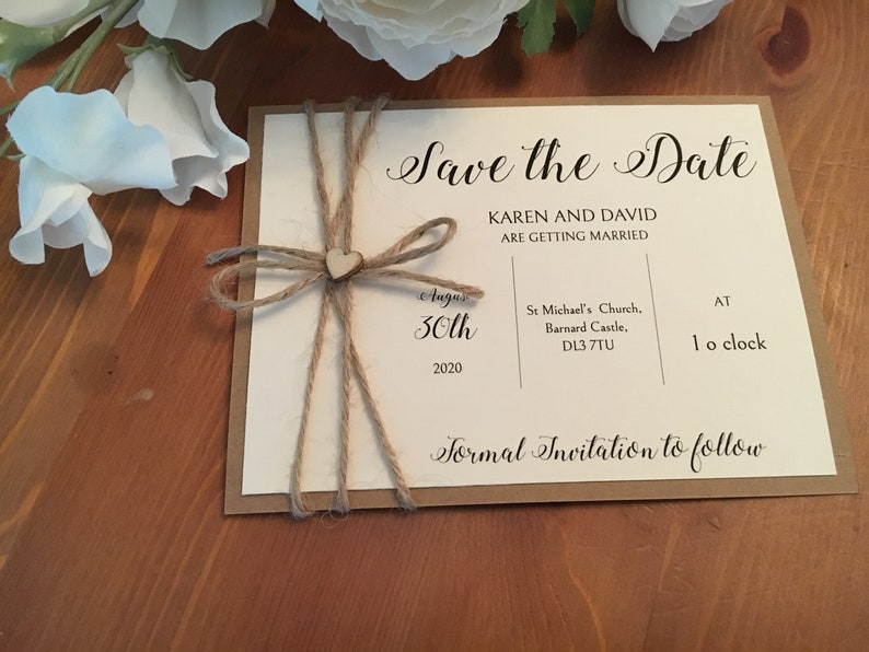 Rustic save the date