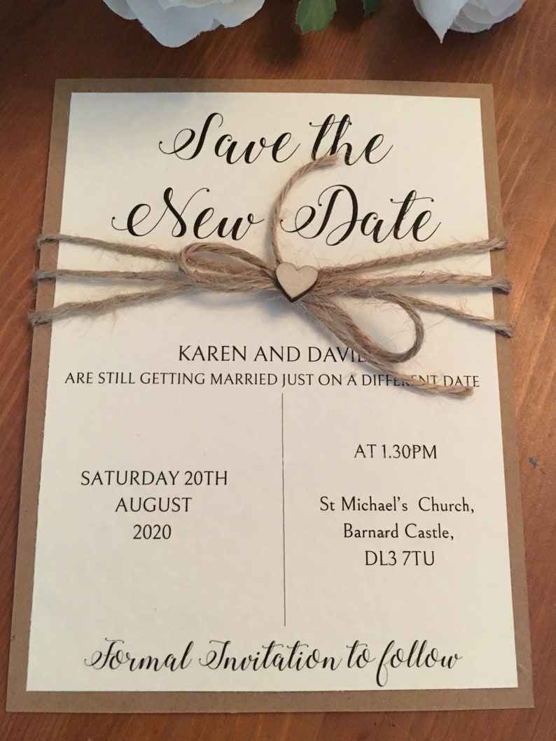 Rustic save the date