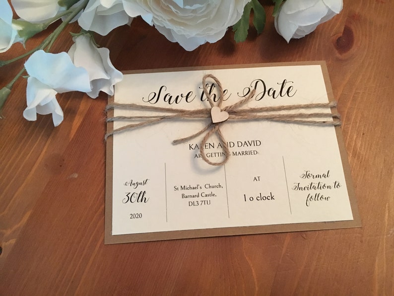 Rustic save the date