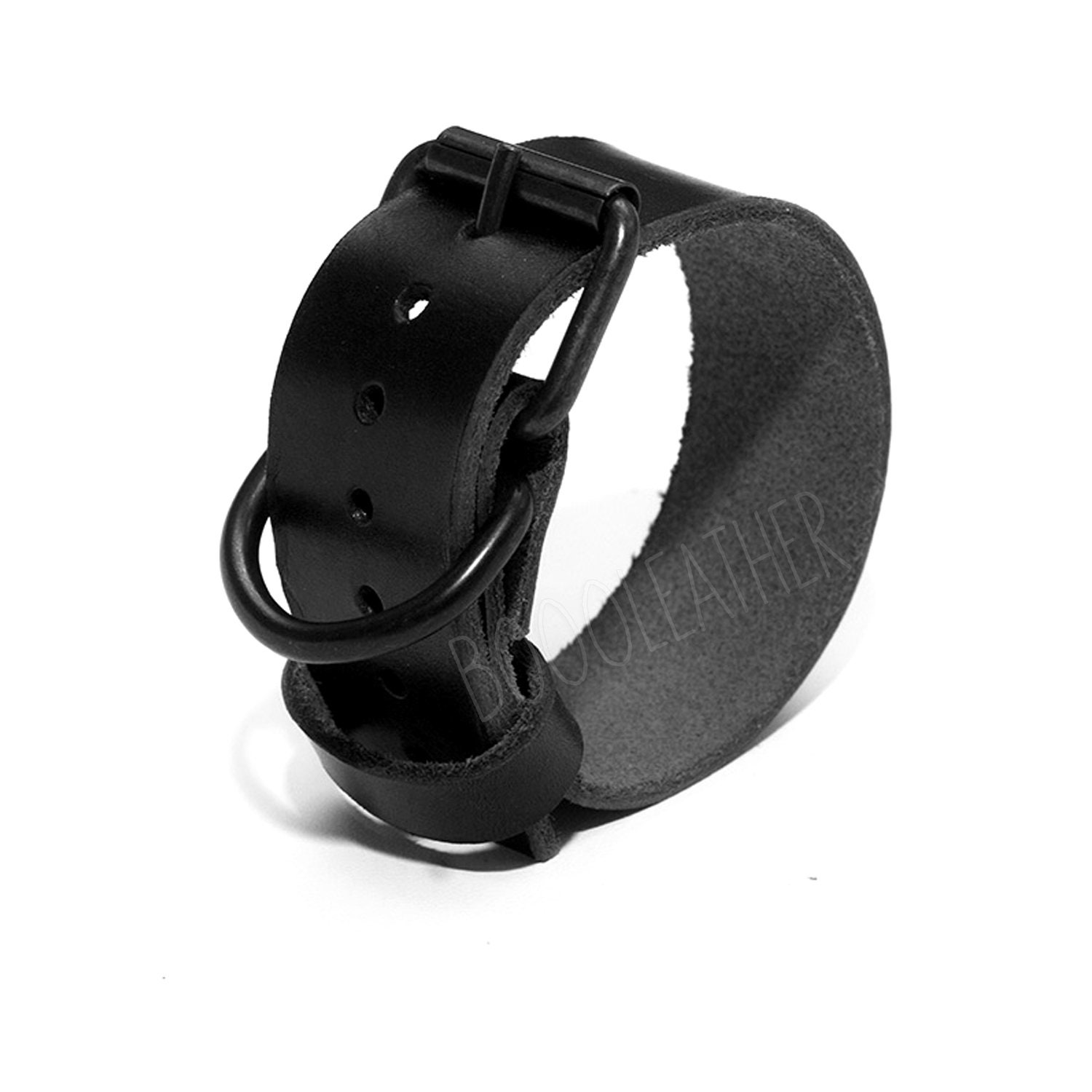 Zwarte lederen armband bij de hand Armband voor vrouw en mannen Armband op de arm Unisex Lederen bracers Buckle BDSM Accessoires Fetish manchetten