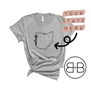 State Outline Midwife Shirt - Gift for Midwife