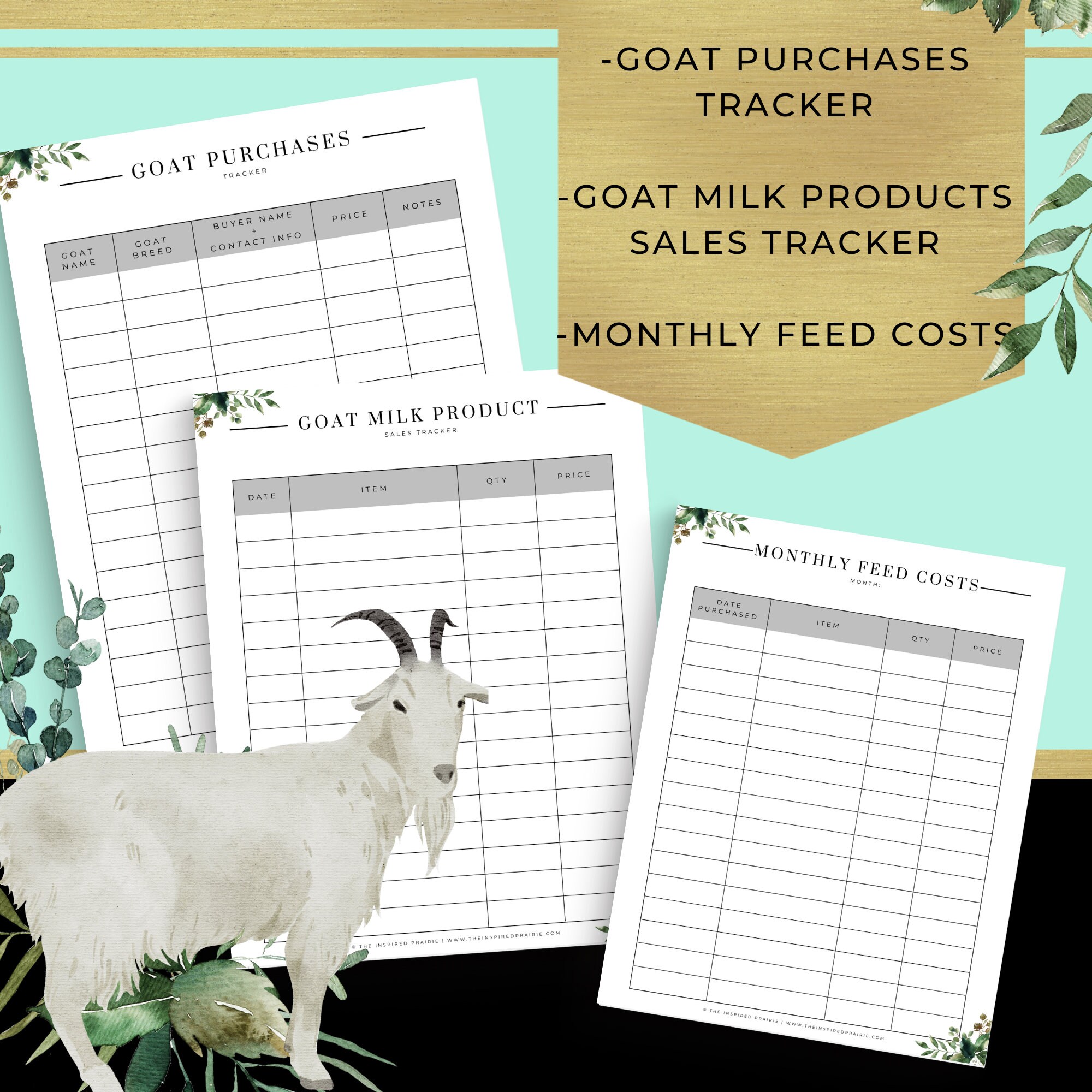 Goat Management Binder Goat Planner PDF Printable Over 75 Etsy